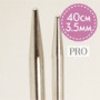 Drops Pro Rundstricknadeln fixiert Messing 40cm 3,50mm / 15.7in US4