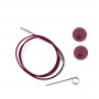 KnitPro Draht / Kabel für kurze austauschbare Rundstricknadeln 20cm (wird 40cm inkl. Nadeln) Lila