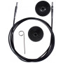 KnitPro Draht / Kabel für austauschbare Rundstricknadeln 35cm (wird 60cm inkl. Nadeln) Schwarz