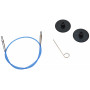 KnitPro Draht / Kabel für austauschbare Rundstricknadeln 28cm (wird 50cm inkl. Nadeln) Blau