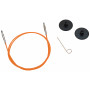 KnitPro Draht / Kabel für austauschbare Rundstricknadeln 56cm (wird 80cm inkl. Nadeln) Orange