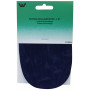 Ausbesserungs-Patches Lederimitat oval Marineblau 10x15cm - 2 Stk
