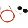 KnitPro Draht / Kabel für austauschbare Rundstricknadeln 76cm (wird 100cm inkl. Nadeln) Rot