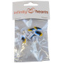 Infinity Hearts Sicherheits-Augen mit Make-Up Gelb / Blau 13x20mm - 5er-Set