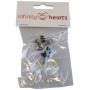 Infinity Hearts Sicherheitsaugen / Amigurumi-Ösen Weiß 14mm - 5 Stück