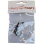 Infinity Hearts Sicherheits-Augen transparent 10mm - 5 Stk