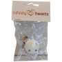 Infinity Hearts Clip Holz Weiß - 1 Stk