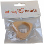 Infinity Hearts Holzring Herz 50x50mm - 1 Stück
