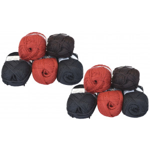 Mayflower Andes Garnpakke 10 nøgler Rød/Sort - 10 stk