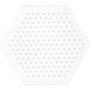 Hama Midi Steckplatte Hexagon klein Weiß 9x8cm - 1 Stk