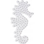 Hama Midi Steckplatte Seepferdchen Weiß 10,5x5,5cm - 1 Stk