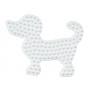 Hama Midi Steckplatte Hund klein Weiß 9,5x7,5cm - 1 Stk