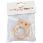 Infinity Hearts Ring Holz Eule 48x60 mm - 1 Stk