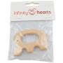 Infinity Hearts Ring Holz Elefant 70 x47mm - 1 Stk