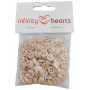 Infinity Hearts Buttons Holz 8mm - 100 Stück