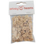Infinity Hearts Buttons Holz 11mm - 100 Stück