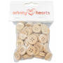 Infinity Hearts Buttons Holz 18mm - 100 Stück
