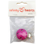 Infinity Hearts Clip Holz Fuchsia - 1 Stk