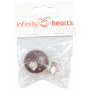 Infinity Hearts Clip Holz Braun - 1 Stk