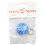 Infinity Hearts Clip Holz Blau - 1 Stk