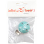 Infinity Hearts Clip Holz Meeresgrün - 1 Stk