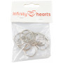 Infinity Hearts Schlüsselanhänger Silber 22mm - 10 Stück.