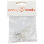 Infinity Hearts Broschen-Nadel 21mm - 10 Stück.