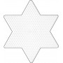 Hama Midi Stiftplatte Stern groß Weiß 16,5x14,5cm - 1 Stk