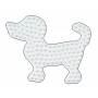 Hama Midi Steckplatte Hund klein Weiß 9,5x7,5cm - 1 Stk