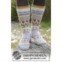 Always Winter by DROPS Design - Strickmuster mit Kit Socken mit mehrfarbigem Norwegischem Muster Größen 35-46