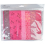Tissu de Marie Fat Quarter Stoff Baumwolle Pink 50x57cm - 5 Stk