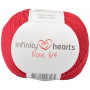 Infinity Hearts Rose 8/4 Garn einfarbig 21 Dunkel Rot/Bordeaux