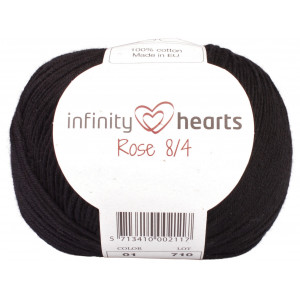 Infinity Hearts Rose 8/4 Garn einfarbig 01 Schwarz