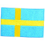 Aufbügeletikett Flagge Schweden 9x6cm - 1 Stück