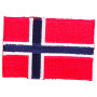 Aufbügeletikett Flagge Norwegen 9x6cm - 1 Stück