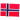 Aufbügeletikett Flagge Norwegen 9 x 6 cm - 1 Stk