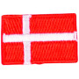 Aufbügeletikett Flagge Dänemark 3x2cm - 1 Stück