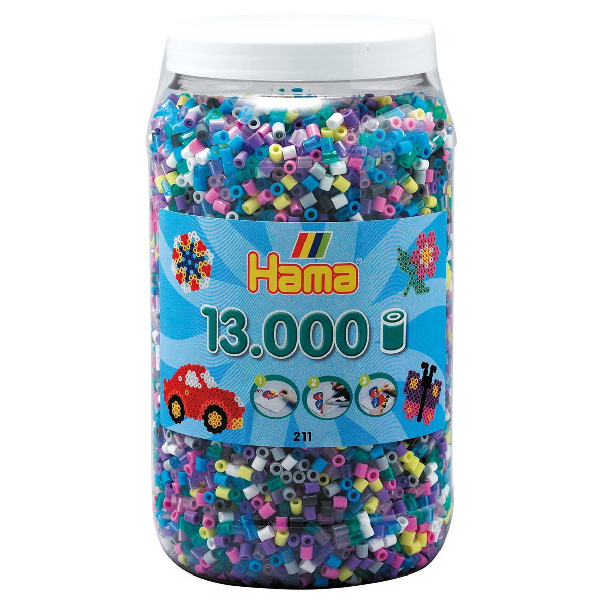 Hama 211-50 Tub 13000 Beads Mix 50 