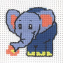 Permin Stickerei Kit Aida Elefant 8x8cm
