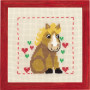 Permin Aida Stickerei Kit für Kinder Pferd 19x19cm