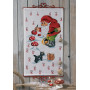 Permin Stickerei-Set Aida Adventskalender malender Weihnachtsmann 38x65cm