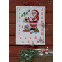 Permin Stickerei-Set Aida Adventskalender singender Weihnachtsmann 35x46cm