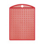 Pixelhobby Schlüsselanhänger/Medaillon transparent Rot 3x4cm -1 Stk