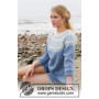 Periwinkle by DROPS Design - Strickmuster mit Kit Sweater Größen S - XXXL