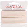 Infinity Hearts Schrägband Baumwolle 40/20mm 00 Natur - 5m