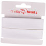 Infinity Hearts Schrägband Baumwolle 40/20mm 01 Weiß - 5m