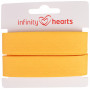 Infinity Hearts Schrägband Baumwolle 40/20mm 92 Gelb - 5m