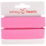 Infinity Hearts Schrägband Baumwolle 40/20mm 08 Pink - 5m