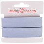 Infinity Hearts Schrägband Baumwolle 40/20mm 09 Hellblau - 5m