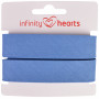 Infinity Hearts Schrägband Baumwolle 40/20mm 10 Denim Blau - 5m